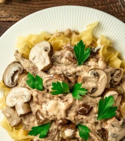 Bobby Flay Mushroom Stroganoff recipe