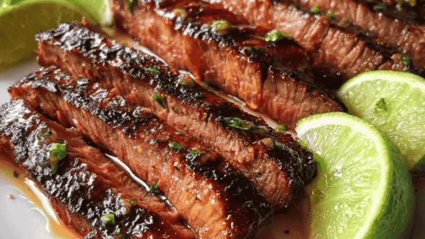 Bobby Flay Flank Steak with Honey-Garlic Glaze recipe